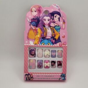K-Pop Demon Hunters Press-On Nails NEW Pink